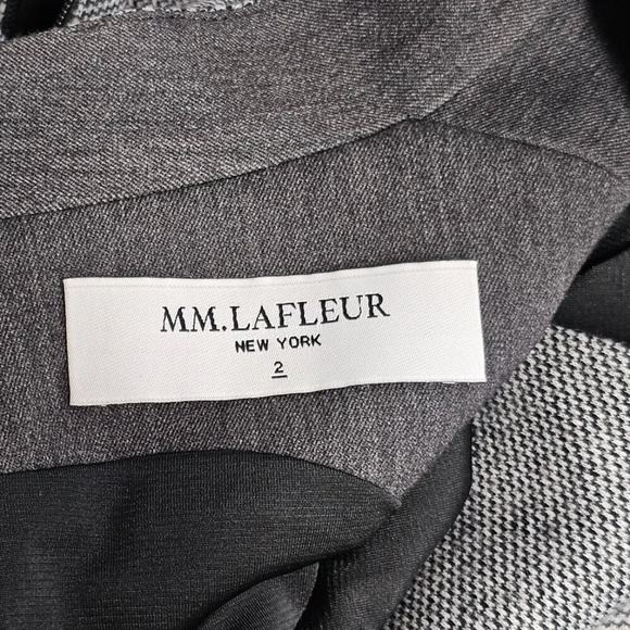 M.M. Lafleur Womens V-Neck Wool Blend Dress Size 2 Modest Minimalist Business - Picture 4 of 7